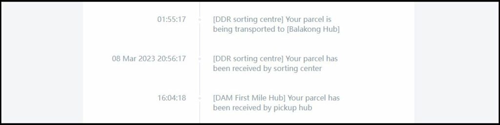 Status Tracking Ddr Shopee Sorting Center