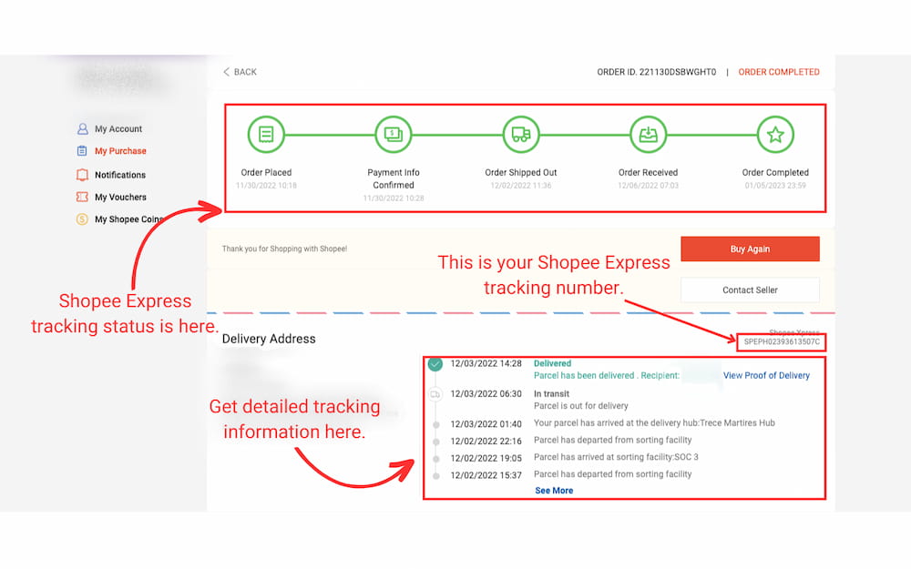 Shopee Express Tracking