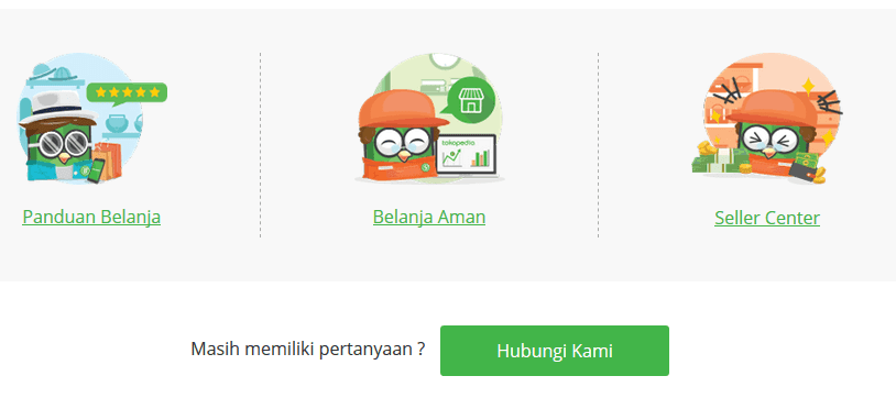 (Help Center) di Aplikasi Tokopedia
