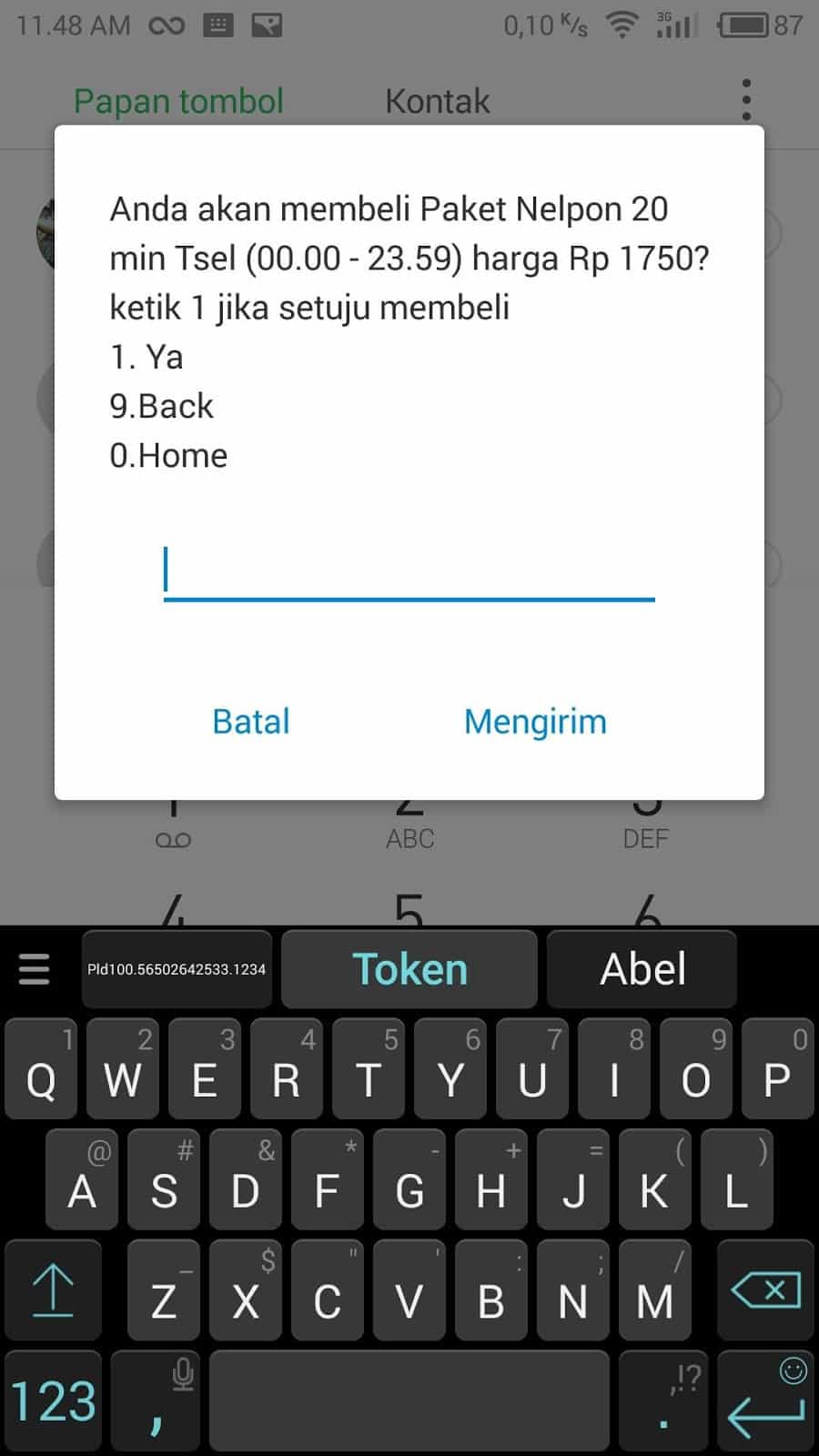 nelpon 20 menit