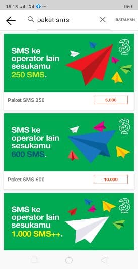paket sms 3