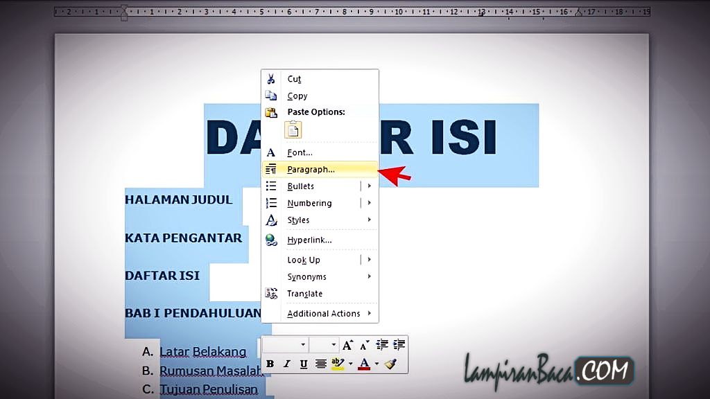 Cara Buat Daftar Isi Otomatis di Ms Word Dengan Mudah