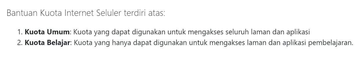 Jenis-Kuota-Gratis-dari-Pemerintah Jenis-Kuota-Gratis-dari-Pemerintah