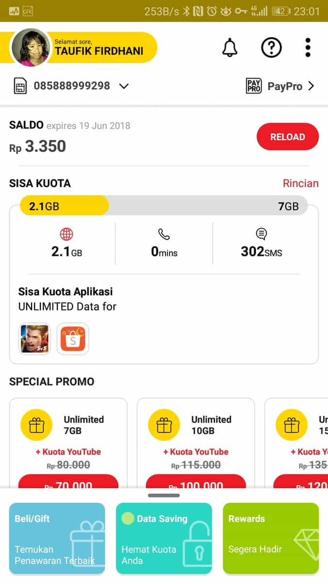 Pada-menu-utama-aplikasi-akan-ditampilkan-sisa-saldo-pulsa-paket-yang-aktif-dan-sisa-kuota-paket-tersebut Pada-menu-utama-aplikasi-akan-ditampilkan-sisa-saldo-pulsa-paket-yang-aktif-dan-sisa-kuota-paket-tersebut
