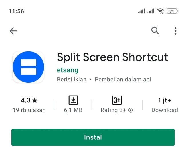 Split Screen Shortcut