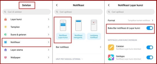 cara sembunyikan pusat kontrol xiaomi saat layar tekunci