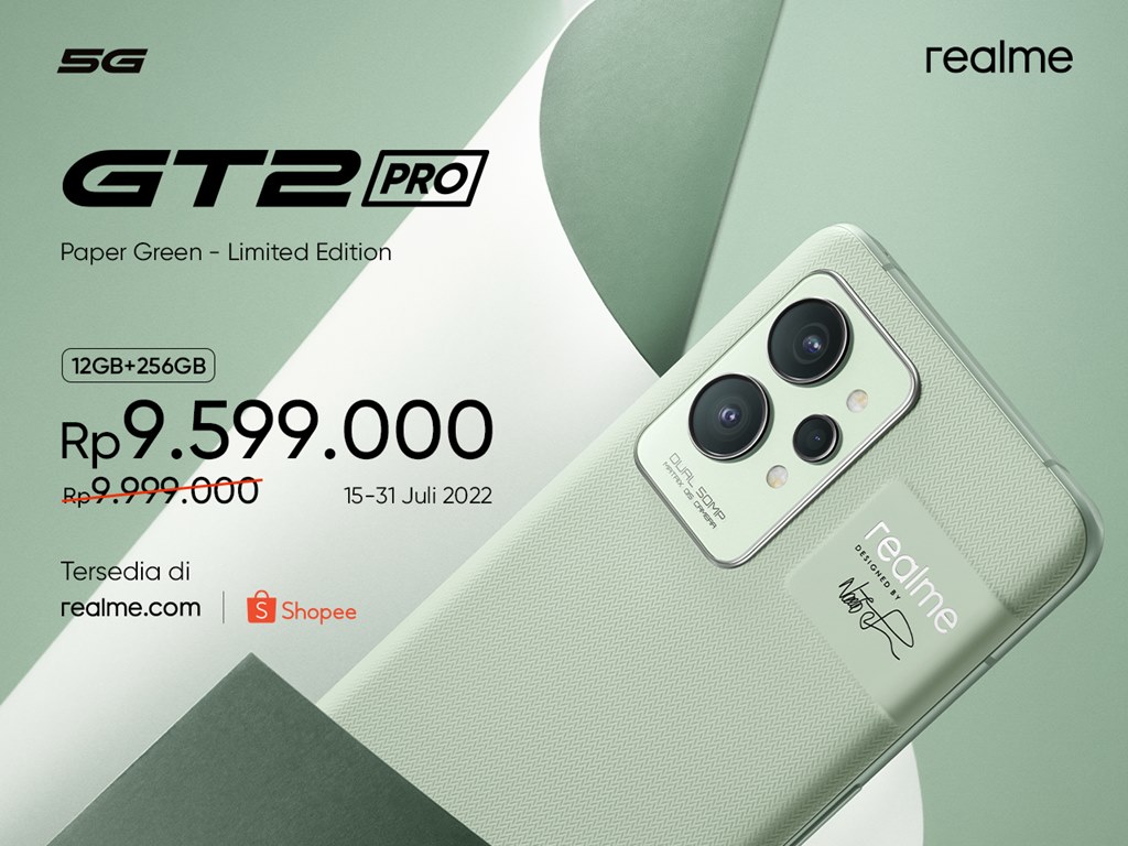 Harga realme C30 semakin murah, hadir dengan realme GT 2 Pro Paper Green 53 Harga Kertas Hijau Realme GT 2 Pro
