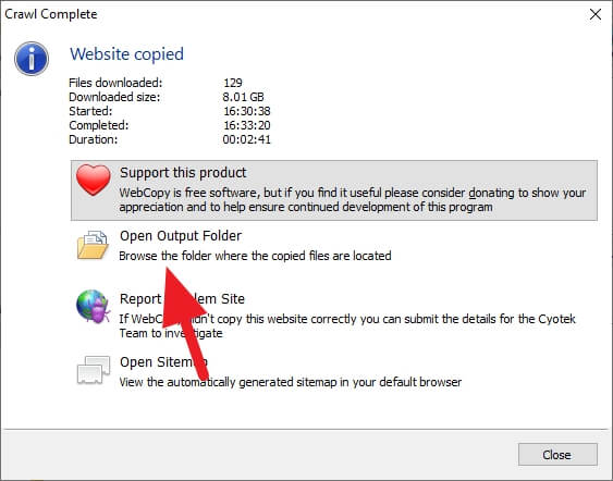 Cara Download Website Lengkap dan Bisa Dibuka Offline 8 Buka Folder Output Cara Download Website Lengkap dan Bisa Dibuka Offline 8 Buka Output Folder
