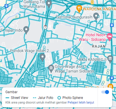 2 Cara Mudah Menggunakan Google Maps Street View 4 tampilan jalan biru 2 Cara Mudah Menggunakan Google Maps Street View 4 tampilan jalan biru