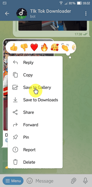 Cara Download Video TikTok Tanpa Watermark di Telegram 10 Screenshot 20220805 180222 Cara Download Video TikTok Tanpa Watermark di Telegram 10 Screenshot 20220805 180222