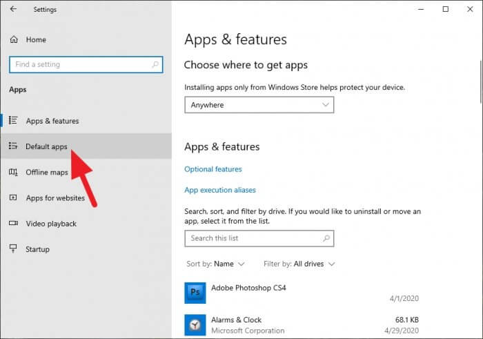 Cara Membuat Chrome Browser Default untuk Windows 10 3 Aplikasi default Cara Membuat Browser Chrome Default Windows 10 3 Aplikasi default