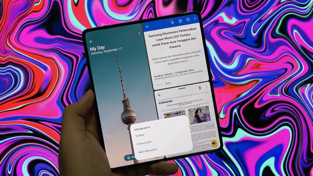 Ini Tiga Fitur Multitasking Baru Galaxy Z Fold4 5G, Tingkatkan Produktivitas! 53 Samsung Galaxy Z Lipat4 5G - 001