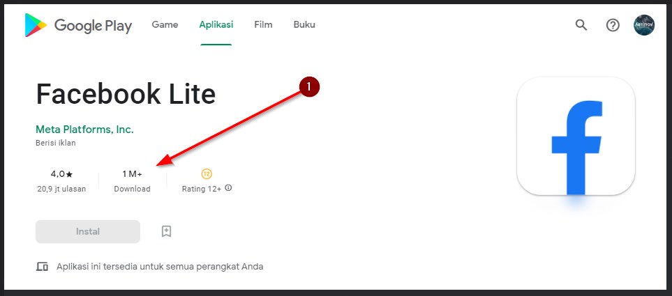 Aplikasi Facebook Lite Dengan Official Di Google Play