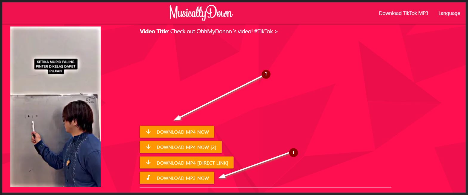 Pilih Download Mp3 Untuk Simpan Sound Tiktok