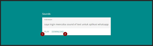Tombol Play Dan Download Di Sound Of Text Wa