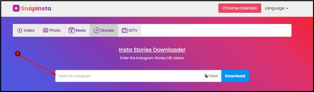 Tempel Tautan Ig Story Untuk Diunduh Dengan Snap Insta