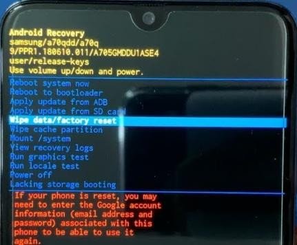 Cara Reset Samsung M11 Melalui Recovery