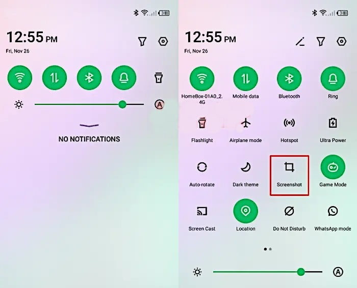 Cara Screenshot Infinix Hot 10 Play Dengan Quick Menu