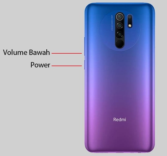 Cara Screenshot Redmi 9 dengan Kombinasi tombol fisik