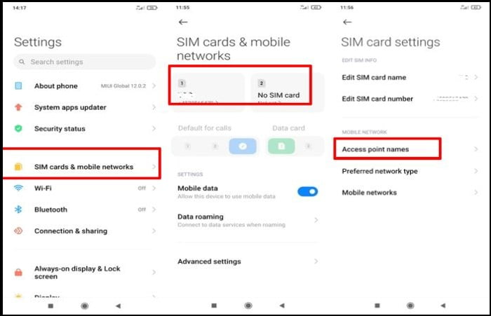 Cara Setting APN Redmi 9 9A 9C