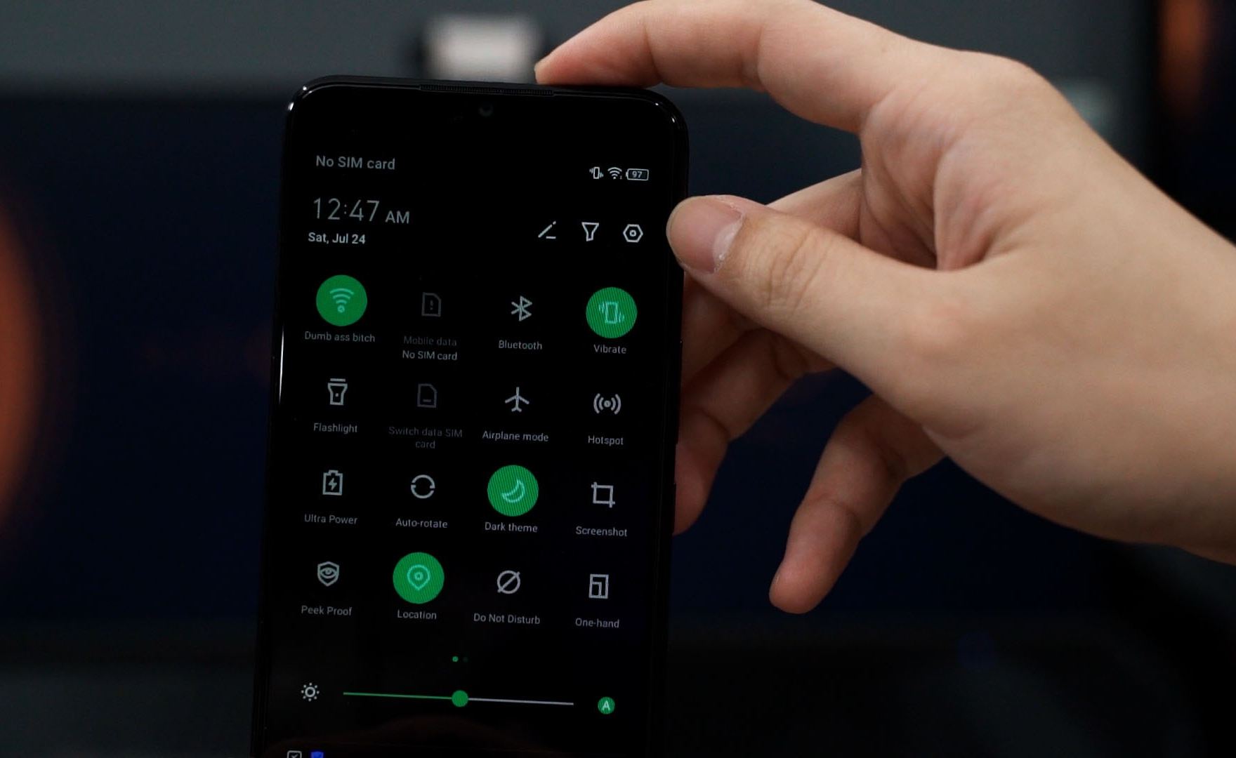 cara screenshot Infinix Note 11 Pro dengan quick panel
