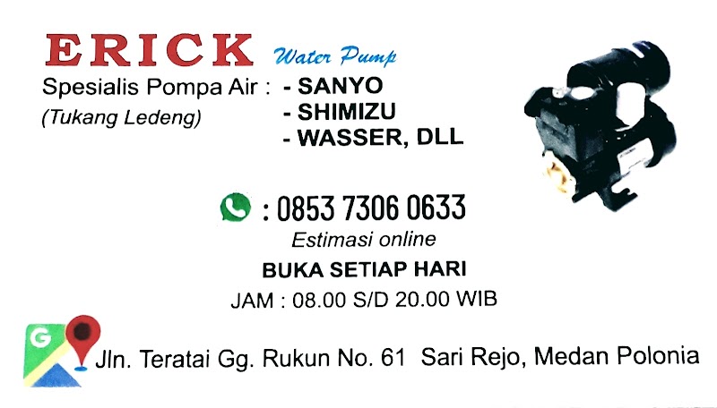 Service Pompa (1) terbaik di Medan Denai